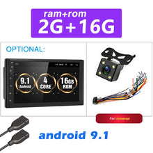 Load image into Gallery viewer, Podofo Android 8.1 2 Din Car radio Multimedia GPS Player 2DIN 2.5D Universal For Volkswagen Nissan Hyundai Kia toyota LADA Ford