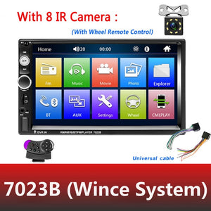 AMPrime Universal 2 din Car Multimedia Player Autoradio 2din Stereo 7" Touch Screen Video MP5 Player Auto Radio Backup Camera