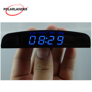 3 In 1  Four display modes Car Electronic Clock Interior Temperature Meter Voltmeter Car Auto Digital LED Auto Accessories 12V